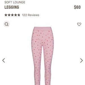 Skims Lounge Leggings Cherry/Pink